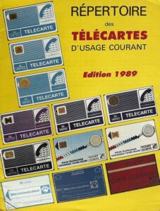 Répertoire télécartes usage courant 1989
