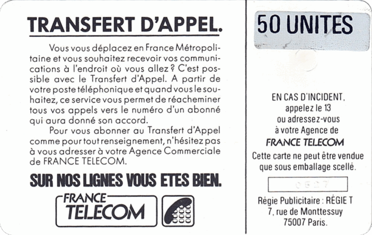 Transfert d'appel rajout gris verso