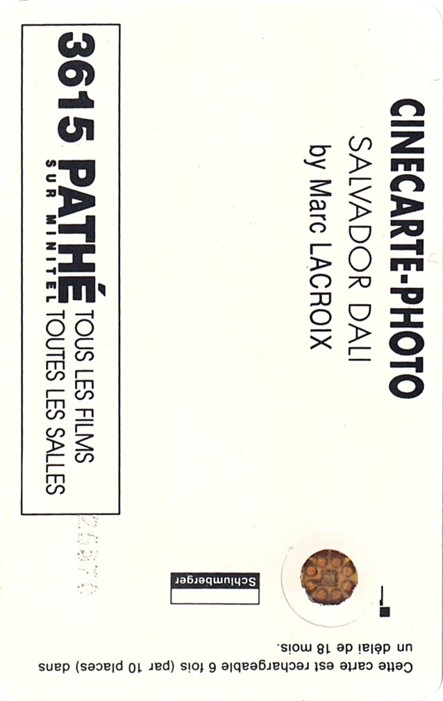 Cinécarte Dali verso