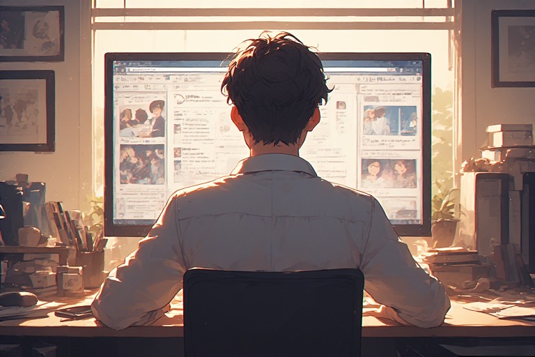 Personne qui cherche sur le web
